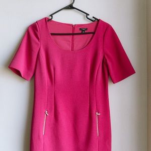 Hot Pink Mini Sheath Dress